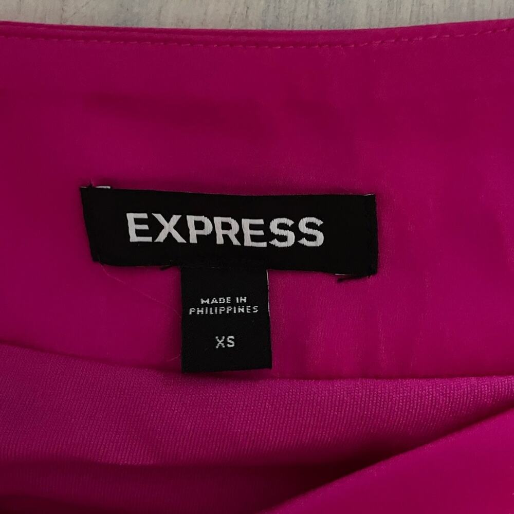 Express | Hot Pink Slip Maxi Dress with Side Slit size XS - Picture 4 of 4